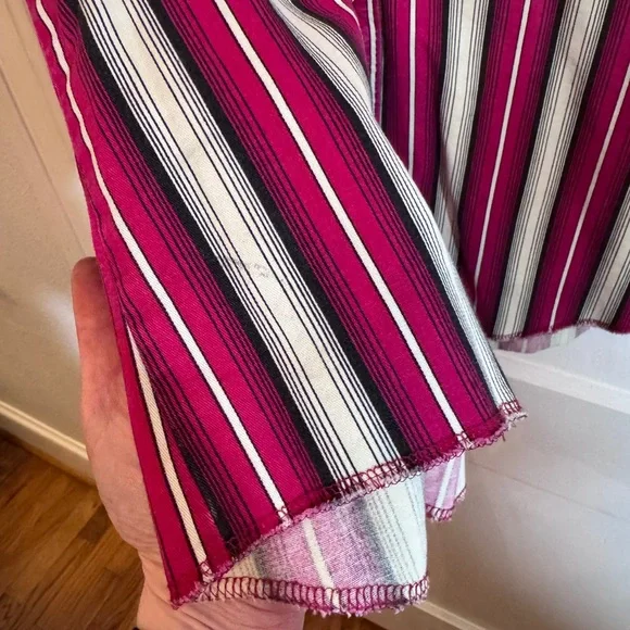 Vintage Wrangler Men's Shirt Stripes Red Black Western Pearl Snap Down XL 90s - Picture 4 of 8
